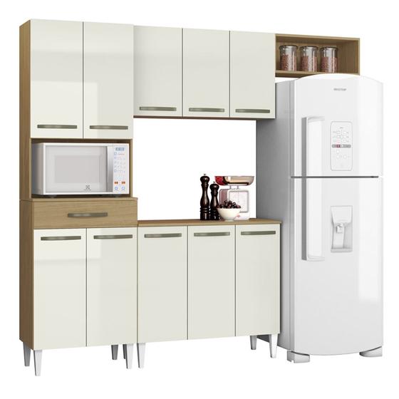 Cozinha Compacta Isadora Atacama Off White Aramóveis Menor preço em Cozinha Compacta Isadora Atacama Off White Aramóveis