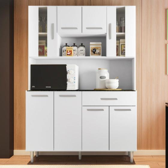 Cozinha Compacta Kit Gabi 8 Portas 1 Gaveta Poliman Menor preço em Cozinha Compacta Kit Gabi 8 Portas 1 Gaveta Poliman