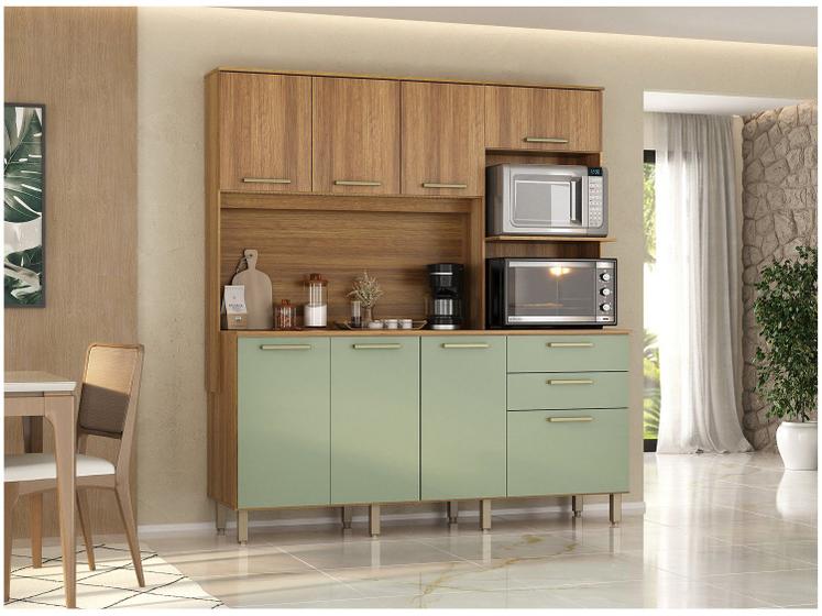 Cozinha Compacta Luciane Luna 8 Portas 2 Gavetas com Torre Quente – Opcional para Pia