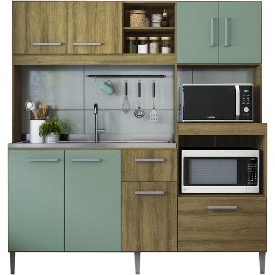 Imagem de Cozinha Compacta Mademovel 2203 Jasmine 200x186x52cm