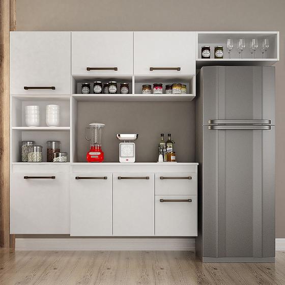 Imagem de Cozinha Compacta Suspensa 6 Portas e 2 Gavetas Liz