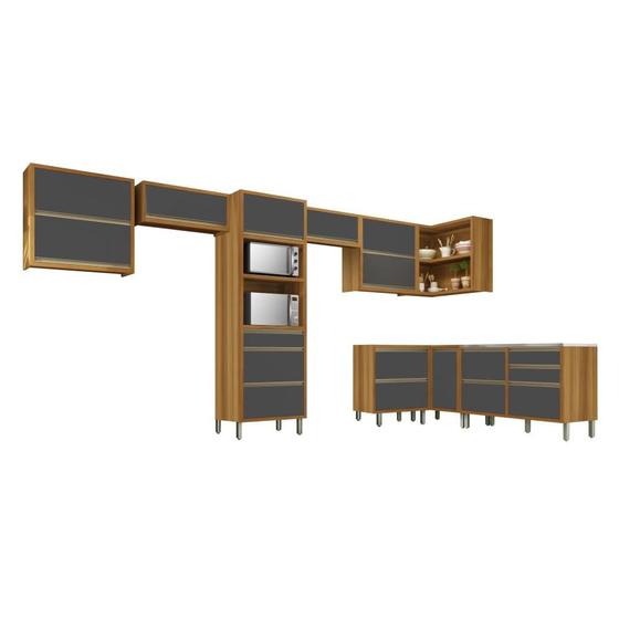 Cozinha Completa 100% MDF 9 Peças Nesher Baronesa Marrom Grafite é boa?