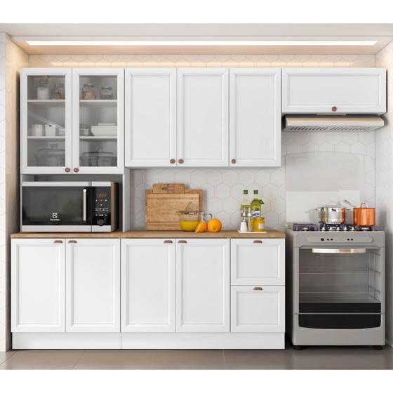 Imagem de Cozinha Completa 4 Peças 10 Portas 2 Gavetas 1 Nicho para Forno Unna Yescasa