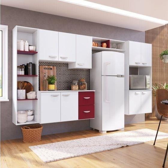 Cozinha Completa 5 Peças 5 Portas Anabela com Paneleiro Duplo Suspenso Anita Yescasa Menor preço em Cozinha Completa 5 Peças 5 Portas Anabela com Paneleiro Duplo Suspenso Anita Yescasa