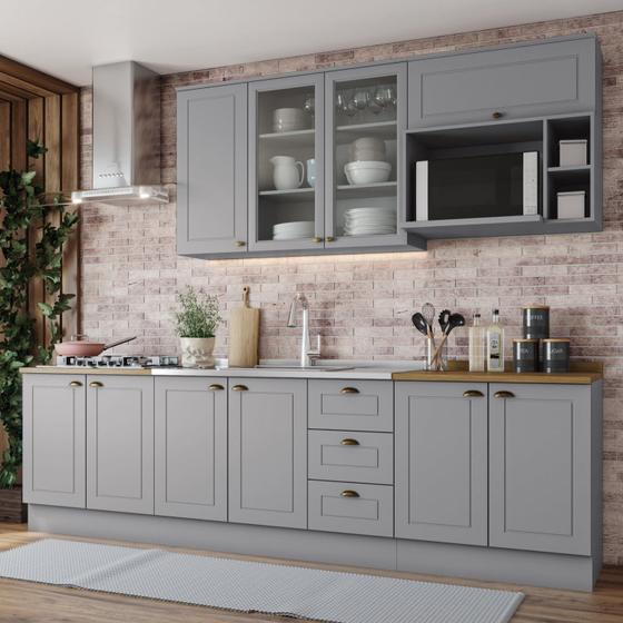 Imagem de Cozinha Completa 6 Peças com Aéreo Microondas Emily
