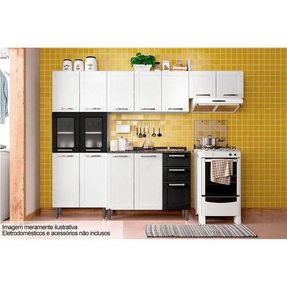 Imagem de Cozinha Completa Bertolini Múltipla 4 Pçs CZ88 Branco/Preto