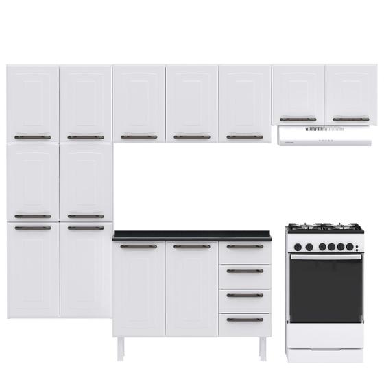 Imagem de Cozinha Completa Colormaq Titanium 4 Peças em Aço 168x245x43,5cm  Branco