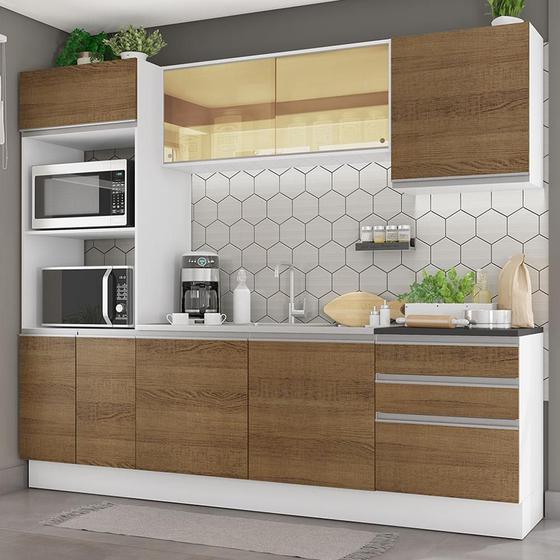 Imagem de Cozinha Completa Madesa 100% MDF Acordes com Armário, Torre e Balcão (Sem Tampo e Pia)