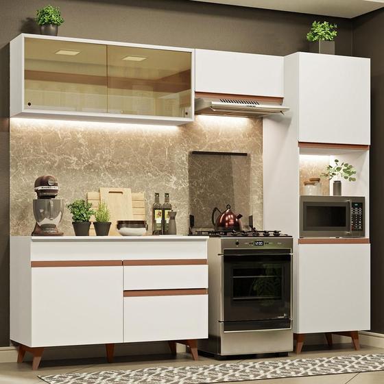 Imagem de Cozinha Completa Madesa Reims XA250003 com Armário e Balcão - Branco