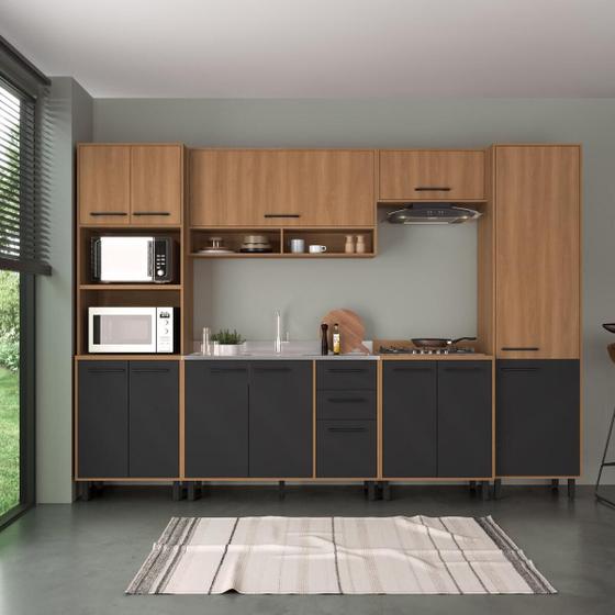 Imagem de Cozinha Completa Modulada 6 Peças com Gabinete para Pia Havana Multimóveis CR20315