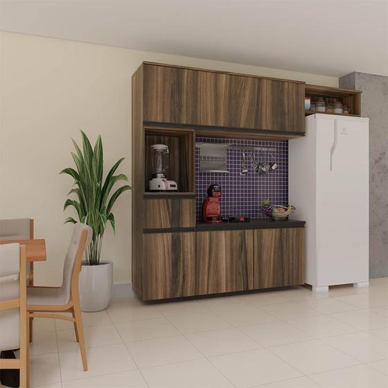 Cozinha Completa Modulada Júlia – 4 Peças – Armário + Paneleiro + Balcão + Aéreo – Inove