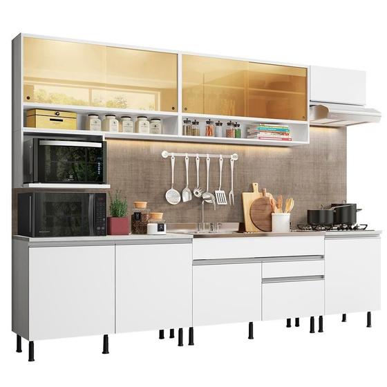 Imagem de Cozinha Completa Verona Armário e Balcão Branco Madesa