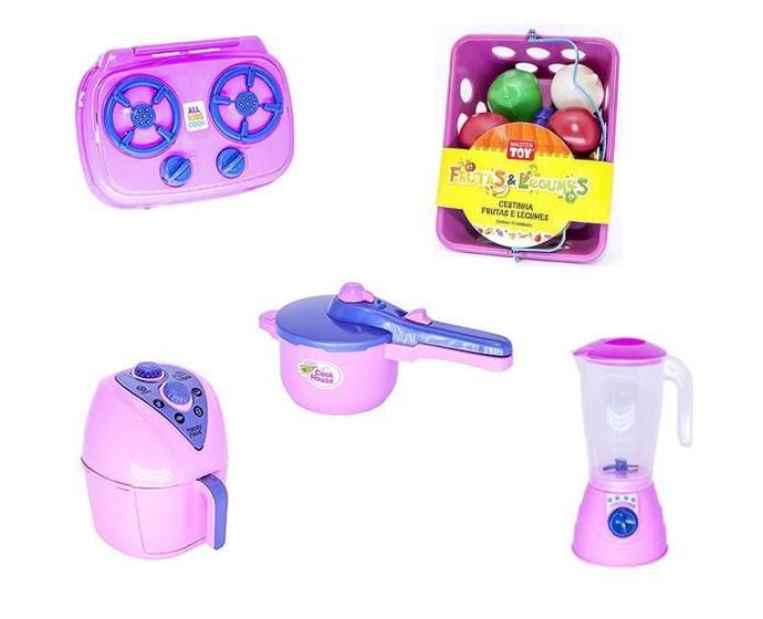 Imagem de Cozinha De Brinquedo Completa Infantil Menina Kit Panelinhas