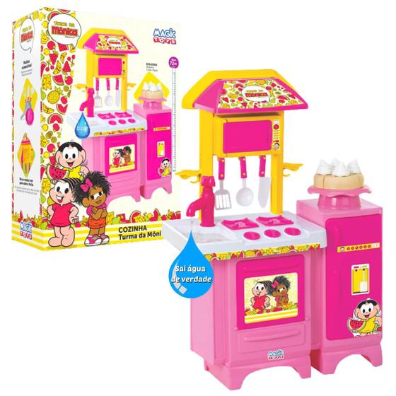 Imagem de Cozinha De Brinquedo Infantil Turma Da Mônica Completa Acessórios Menina Brinquedo Magic Toys