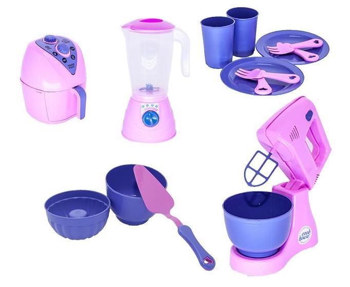 Imagem de Cozinha De Brinquedo Menina Completa Infantil Kit Panelinhas