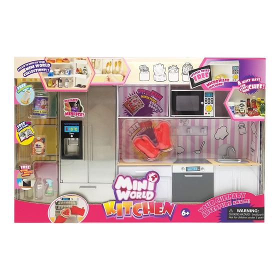 Imagem de Cozinha em Miniatura Mini World Playset Cozinha Multikids - BR1774