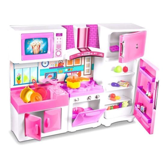 Imagem de Cozinha Grande Infantil Completa Pia Que Sai Água De Verdade