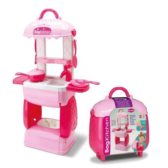 Imagem de Cozinha Infantil Bag Kitchen Maletinha Rosa