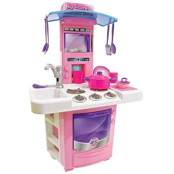 Cozinha Infantil Big Completa Kit Brinquedo Fogão Criança Menor preço em Cozinha Infantil Big Completa Kit Brinquedo Fogão Criança