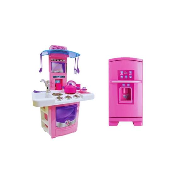 Imagem de Cozinha Infantil Big Star + Geladeira Menina com Acessórios