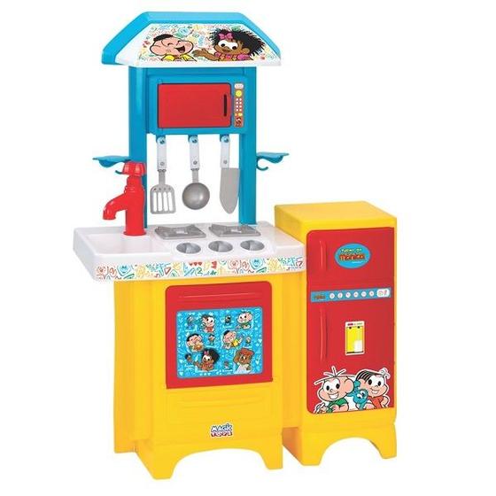 Imagem de Cozinha Infantil Brinquedo Fogao Geladeira Turma da Monica