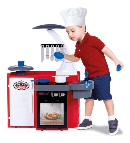 Imagem de Cozinha Infantil Classic Completa Pia Menino Cotiplás 2437