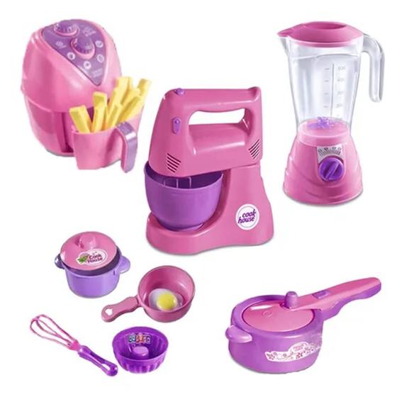 Imagem de Cozinha Infantil Completa Air Fryer Liquidificador Batedeira