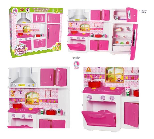 Imagem de Cozinha Infantil Completa Maxi House Geladeira+ Fogão 82cm