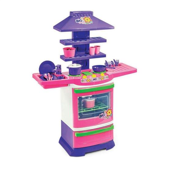 Cozinha Infantil Completa Menina Batedeira E Liquidificador Menor preço em Cozinha Infantil Completa Menina Batedeira E Liquidificador