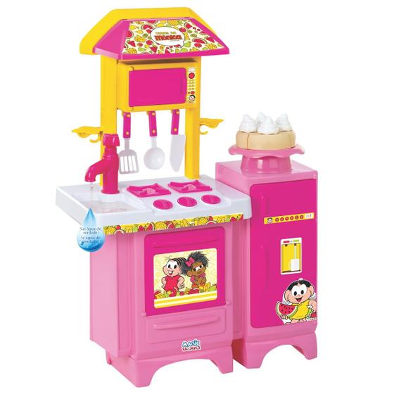 Imagem de Cozinha Infantil Completa Turma da Mônica Com Água Fogão e Geladeira Magic Toys 8076