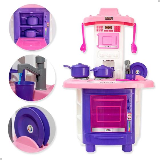 Imagem de Cozinha Infantil Faz De Conta Kit Com 13 Peças Pedagógicas Para Crianças +3 Anos