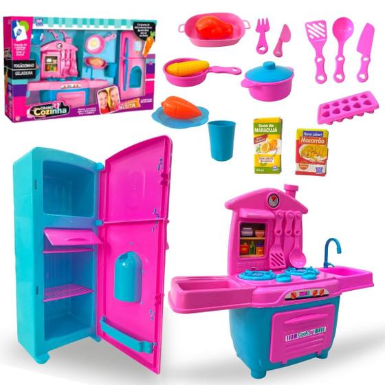 Imagem de Cozinha Infantil Fogão De Brinquedo Kit Panelinhas Completo