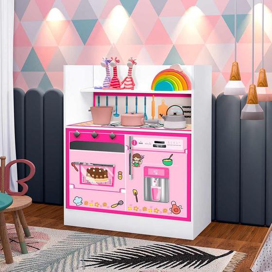 Imagem de Cozinha Infantil MDF Rosa Pink Magia Gabrielli Móveis