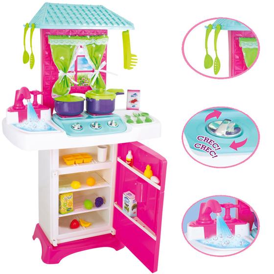 Cozinha Infantil Menina Completa Fogão Grande 74cm C/ Geladeira Acessórios Lançamento Menor preço em Cozinha Infantil Menina Completa Fogão Grande 74cm C/ Geladeira Acessórios Lançamento