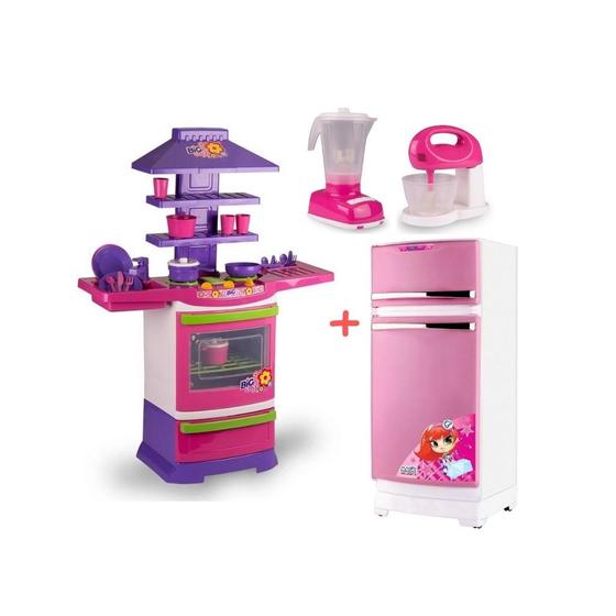 Cozinha infantil menina completa + geladeira rosa magic toys Menor preço em Cozinha infantil menina completa + geladeira rosa magic toys