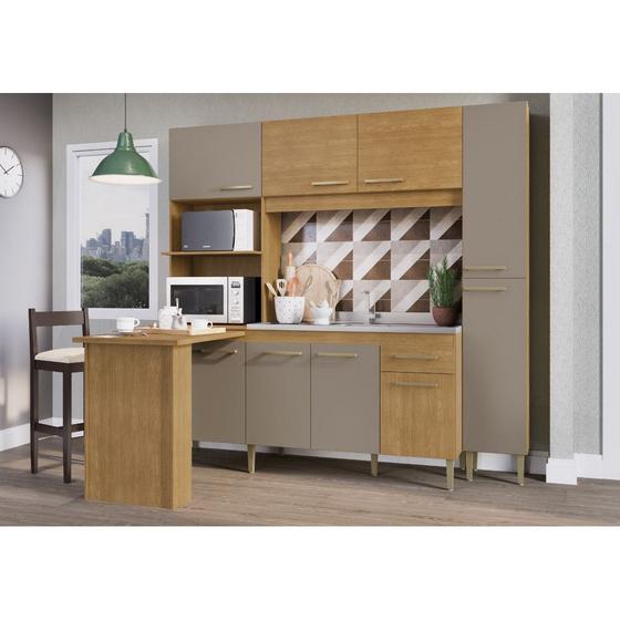 Cozinha Lara Compacta Com 9 Portas e 1 Gaveta Candorin Cozinha Compacta / Completa Magazine