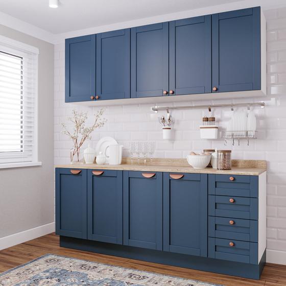 Imagem de Cozinha Modulada 4 Peças com 2 Aéreos e 2 Balcões Arizona CabeCasa MadeiraMadeira