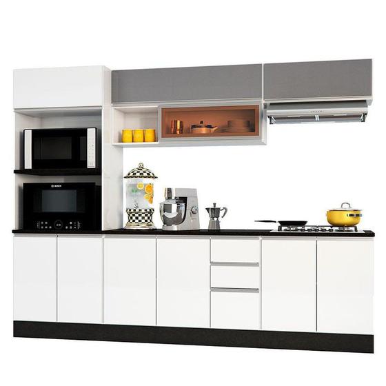 Imagem de Cozinha Modulada 7 peças Evidence-Poliman - Branco / Prata