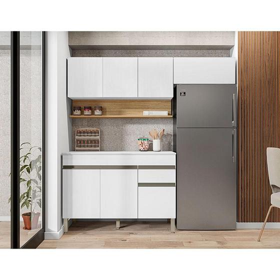 Imagem de Cozinha Modulada Ambiente Line Composição 5 Supremo Freijó - Kits Paraná