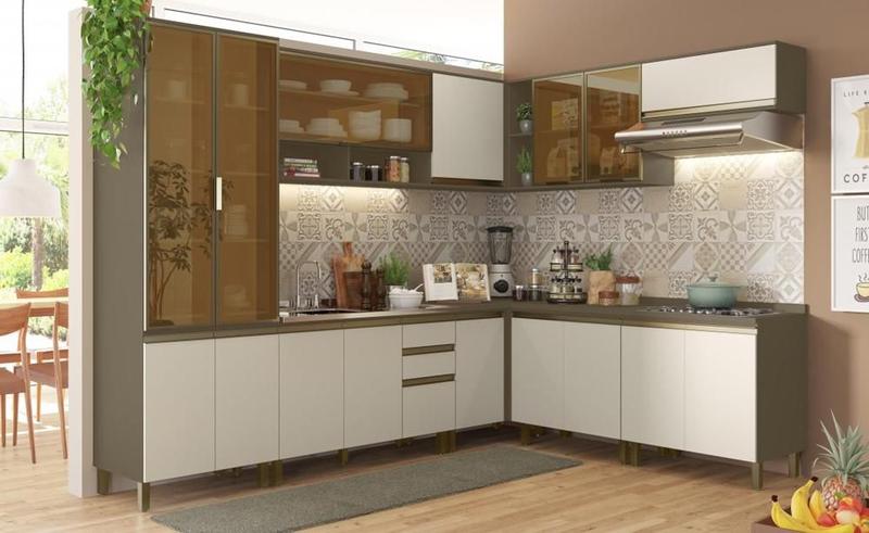 Imagem de Cozinha Modulada Conect com 8 Peças Duna/Cristal - Henn