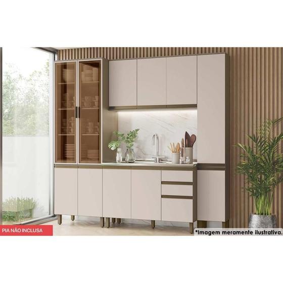 Imagem de Cozinha Modulada Henn Connect 4 Peças (1Aéreo+1Balcão+2Paneleiros) C5P97 Duna-Henn