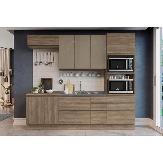 Cozinha Completa Planejada de Canto 368x249mt 16 peças Linha