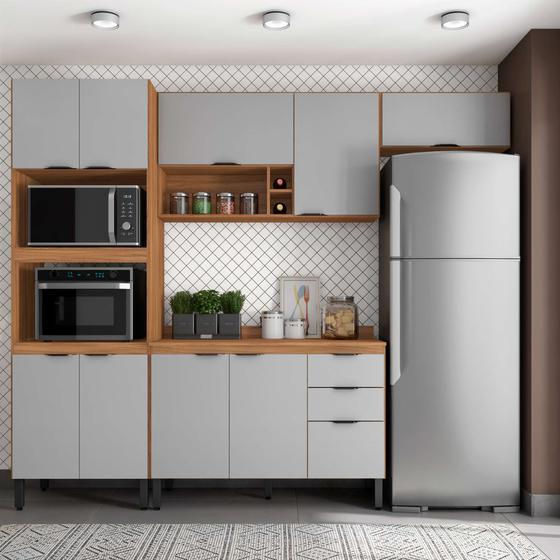 Imagem de Cozinha Modular com 4 Peças Firenze Composição FI0003 Amendola Touch/Nude Prime Tx - Demóbile