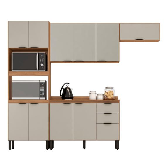 Imagem de Cozinha Modular com 4 Peças Firenze Composição FMT004 Amendola Touch/Nude Prime Tx - Demóbile
