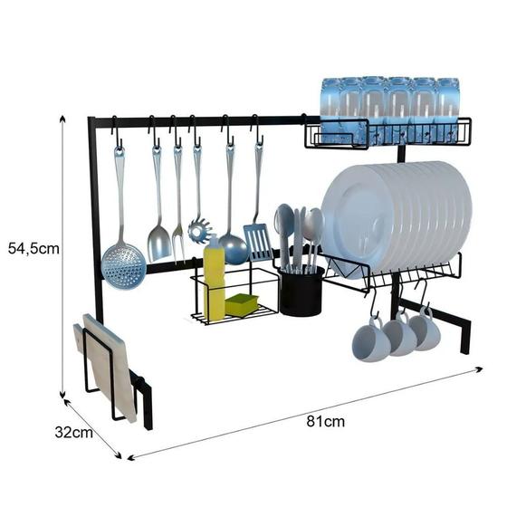 Cozinha Modular Sobre Pia Escorredor de Louça Porta Talheres Menor preço em Cozinha Modular Sobre Pia Escorredor de Louça Porta Talheres