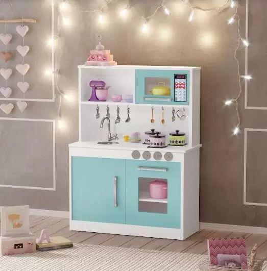 Imagem de Cozinha Perfeita Infantil de Brinquedo Para Meninas 100% mdf - C/ Torneira e Cuba