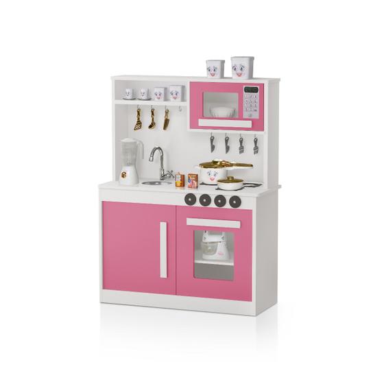 Imagem de Cozinha Perfeita Infantil de Brinquedo Rosa para Menina 100% mdf