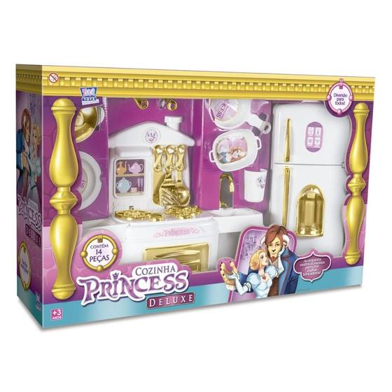 Imagem de Cozinha Princess Delux Infantil 14 Peças Brinquedo Zuca Toys