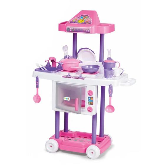 Imagem de Cozinha Riva Chef 88cm Com Microondas E Acessório 1302 - Ta Te Ti - Calesita