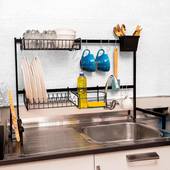 Cozinha Suspensa Escorredor de Louça Modular 63cm Regulável Autossustentável Organizador Menor preço em Cozinha Suspensa Escorredor de Louça Modular 63cm Regulável Autossustentável Organizador